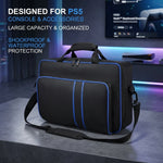 PS5 Travel Case Protective Bag for PS5 Console Disc/Digital Edition with Controllers Game Cards Headset Organizer