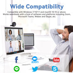 Webcam 1080P Full HD Web Camera USB Webcam with Microphone & Privacy Cover C955 Computer Camera 70° View for PC Laptop