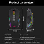 Lonewolf G105 RGB USB Wired Gaming Mouse 8000 DPI 8 Buttons Mice Programmable Ergonomic for Computer Laptop PC Gamer