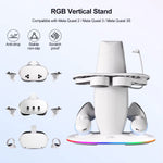 VR Headset Controller Charging Dock VR Display Stand with 2 Rechargeable Batteries Charger Base