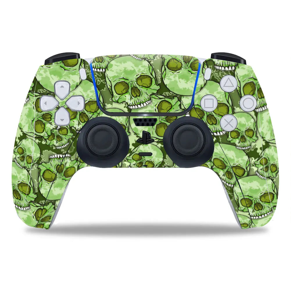 Skull Design for PS5 Controller Skin Sticker for PS5 Gamepad Joystick Skins for PS5 Controllers Controller Pvc Sticker