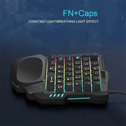 Gaming Keypad Usb Keyboard One-Handed Wired 35 Keys Rgb Luminous Game Keyboards for Tablet Colorful Ergonomics Gamer Hand Rest