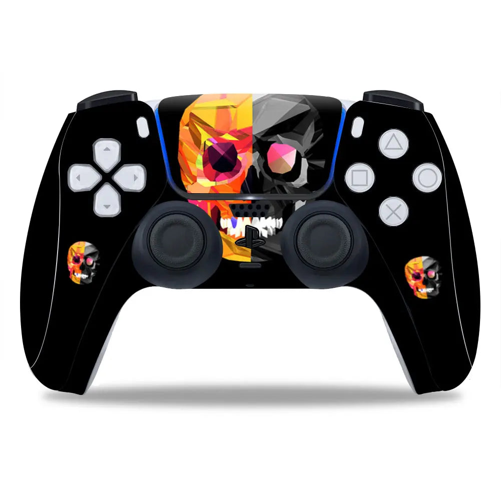 Skull Design for PS5 Controller Skin Sticker for PS5 Gamepad Joystick Skins for PS5 Controllers Controller Pvc Sticker