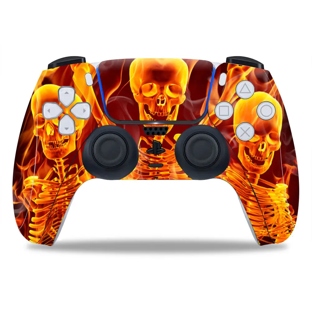 Skull Design for PS5 Controller Skin Sticker for PS5 Gamepad Joystick Skins for PS5 Controllers Controller Pvc Sticker