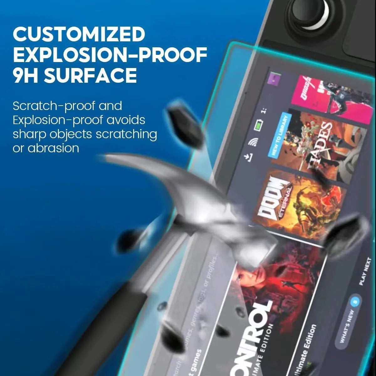 2Pcs Screen Protector for Steam Deck OLED HD Tempered Glass Screen Protection on New Steam Deck Oled Switch Oled Film Accessory