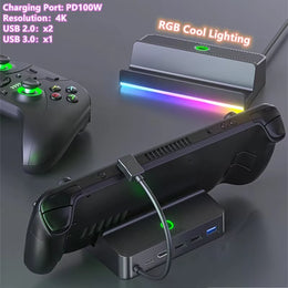 4K Hdmi-Compatible RGB Video Adapter for Steam Deck TV Video Converter Portable Charger Dock for Steam Deck Console