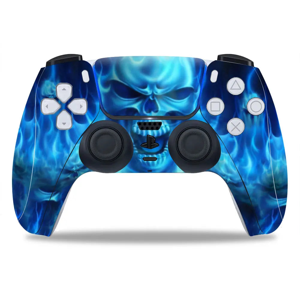 Skull Design for PS5 Controller Skin Sticker for PS5 Gamepad Joystick Skins for PS5 Controllers Controller Pvc Sticker