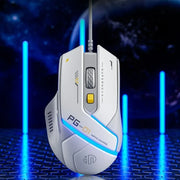 Inphic Pg1 Wired Mouse Gaming Mouse RGB Light Emitting Macro Programming 12800DPI 6 Keys Computer Mouse for Office Home