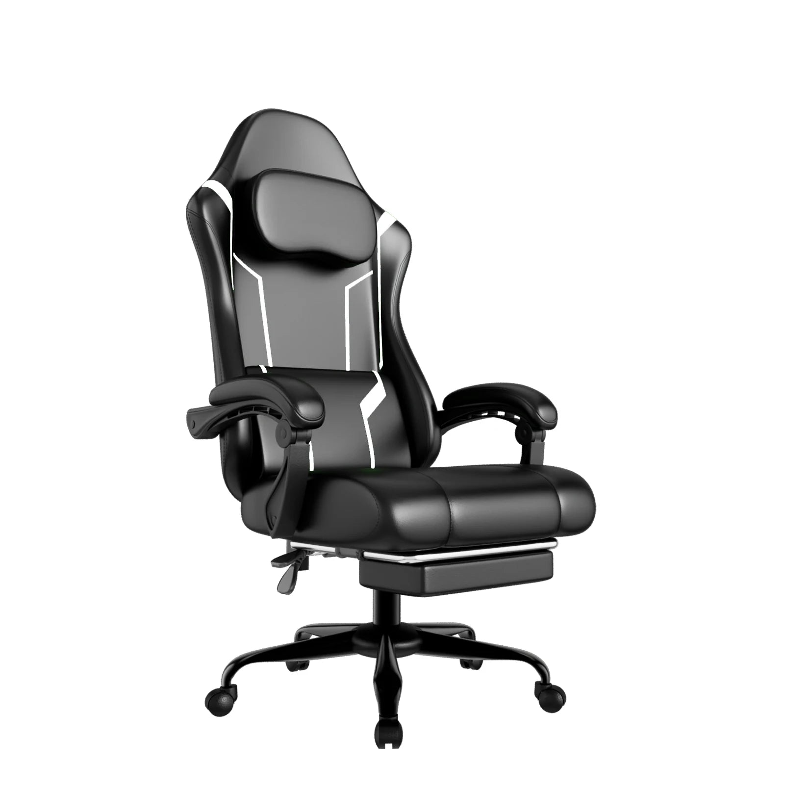 Ergonomic Gaming Chair, Electronic Gaming Chair with Pocket Spring Pad and Footrest, Height Adjustable Computer Chair