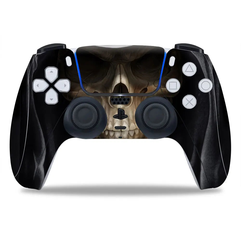 Skull Design for PS5 Controller Skin Sticker for PS5 Gamepad Joystick Skins for PS5 Controllers Controller Pvc Sticker