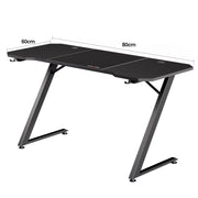 Gaming Desk Computer Desk Sturdy Carbon Fiber Z Frame Large Gaming Table with Headphone Hooks PC Desk