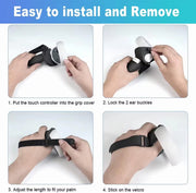 HUNDAI Controller Grip for Oculus  Accessories Grips Cover for VR Touch Protector with Non-Slip Joystick Covers