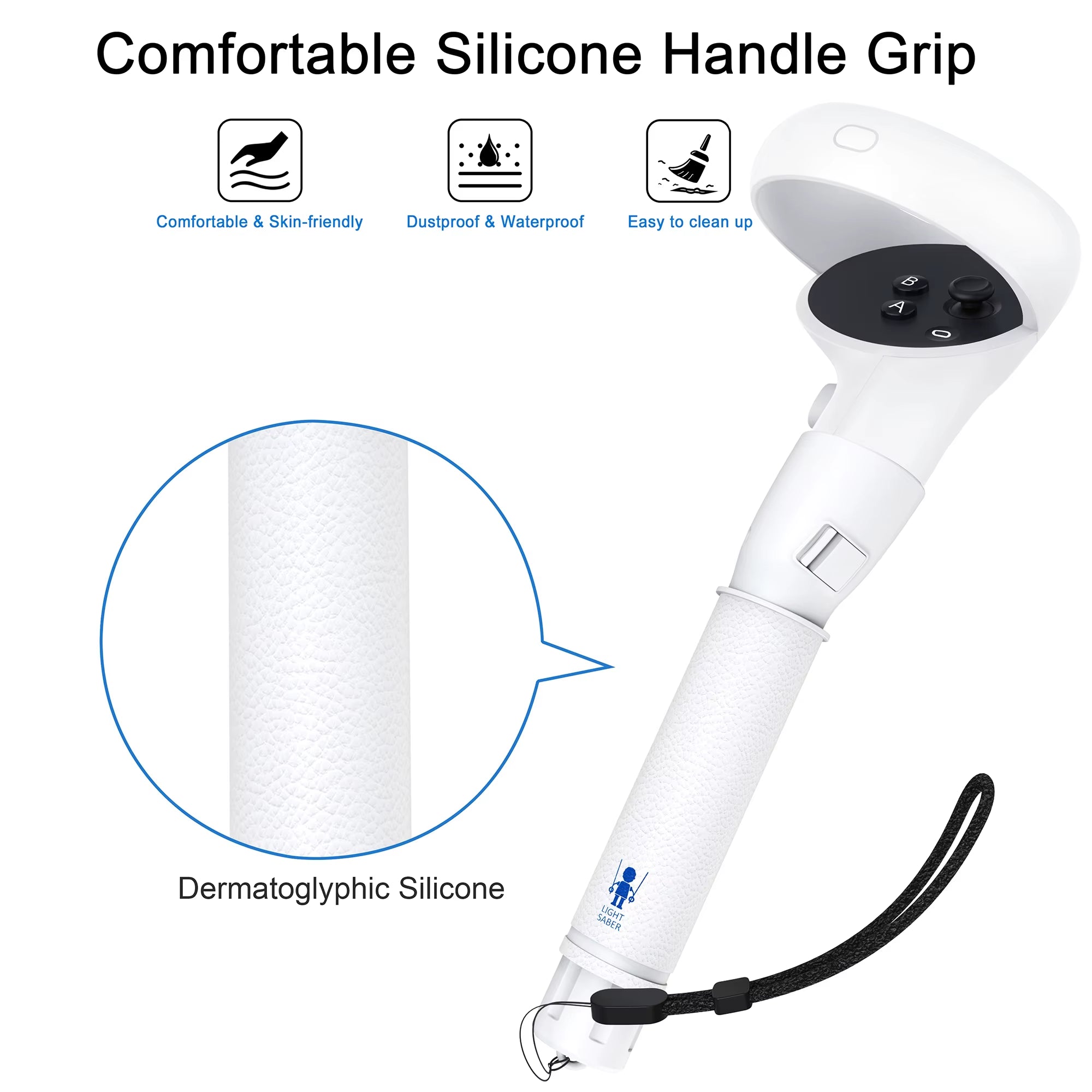 Handle Attachments for Quest 2/3 Controller Accessories VR Tag Long Arms Grips for  Beat Saber Golf Club Baseballe