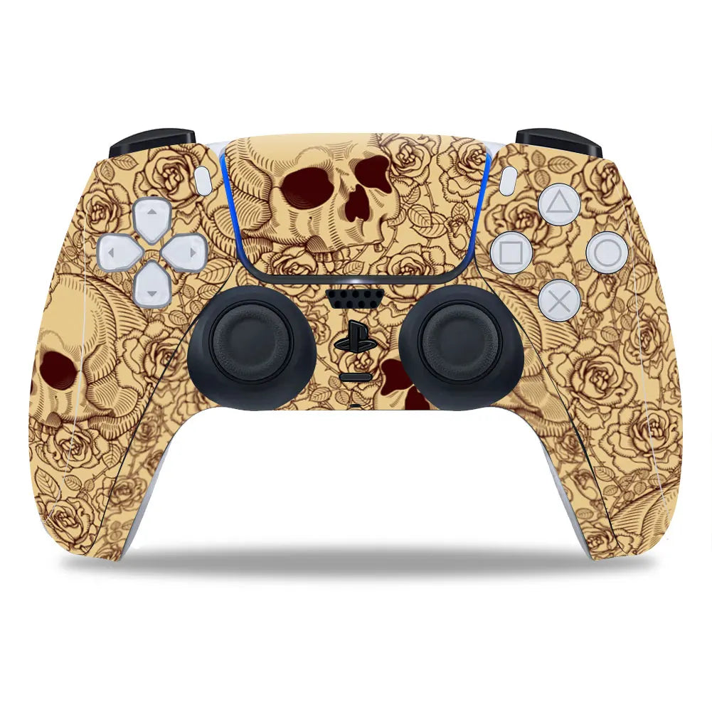 Skull Design for PS5 Controller Skin Sticker for PS5 Gamepad Joystick Skins for PS5 Controllers Controller Pvc Sticker