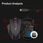 X-41 USB Wired RGB Gaming Mouse 24000 DPI SG8960 10 Buttons Programmable Game Optical Mice for Computer PC Laptop