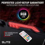 PC Gaming Workstation Large Desktop Gaming Desk with RGB LED Light Computer E-Sports Gaming Table Pc Black Corner Gamer Desk
