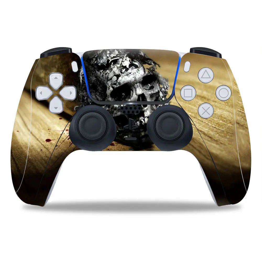 Skull Design for PS5 Controller Skin Sticker for PS5 Gamepad Joystick Skins for PS5 Controllers Controller Pvc Sticker