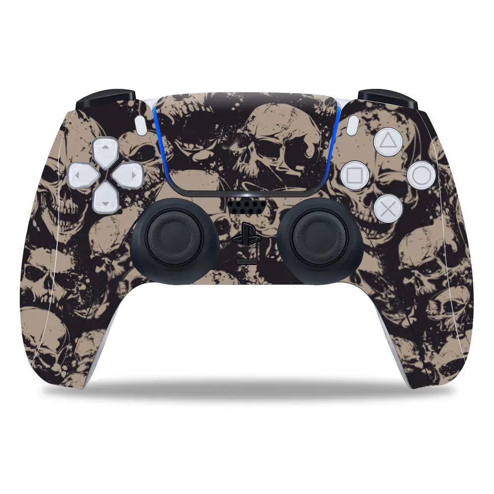 Skull Design for PS5 Controller Skin Sticker for PS5 Gamepad Joystick Skins for PS5 Controllers Controller Pvc Sticker