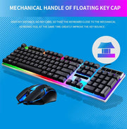 RGB Gaming Keyboard Gamer Keyboard and Mouse Kit Wired Mechanical Keyboard Gaming Keyboard and Mouse Combo for Windows PC Gamers