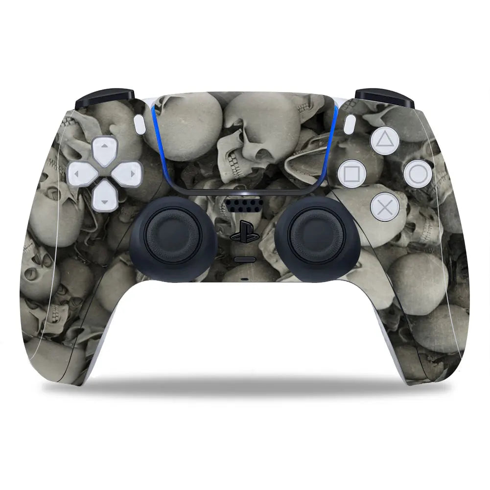 Skull Design for PS5 Controller Skin Sticker for PS5 Gamepad Joystick Skins for PS5 Controllers Controller Pvc Sticker