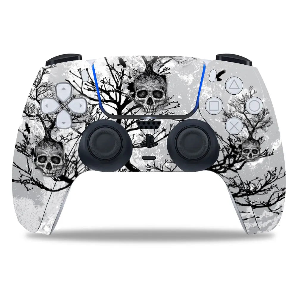 Skull Design for PS5 Controller Skin Sticker for PS5 Gamepad Joystick Skins for PS5 Controllers Controller Pvc Sticker