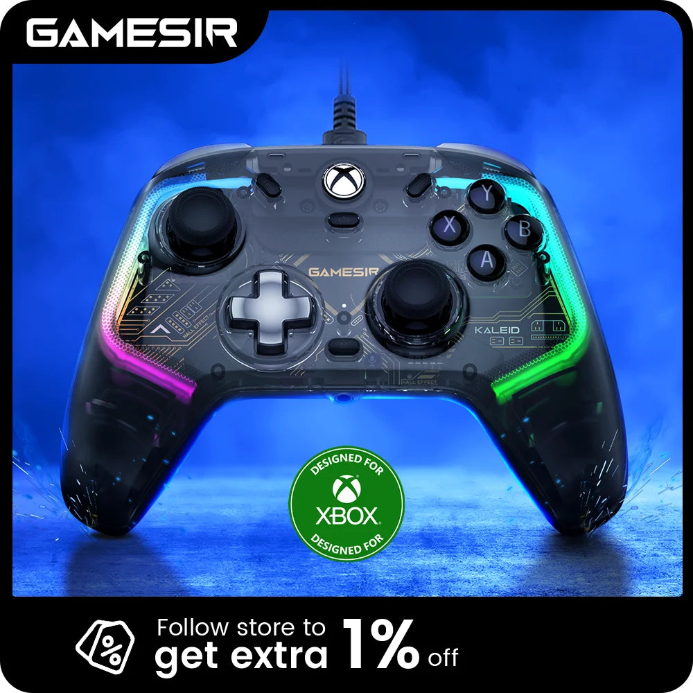 Gamesir Kaleid Xbox Controller Wired Gamepad for Xbox Series X, Xbox Series S, Xbox One Game Console, with Hall Effect Joystick