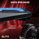 PC Gaming Workstation Large Desktop Gaming Desk with RGB LED Light Computer E-Sports Gaming Table Pc Black Corner Gamer Desk