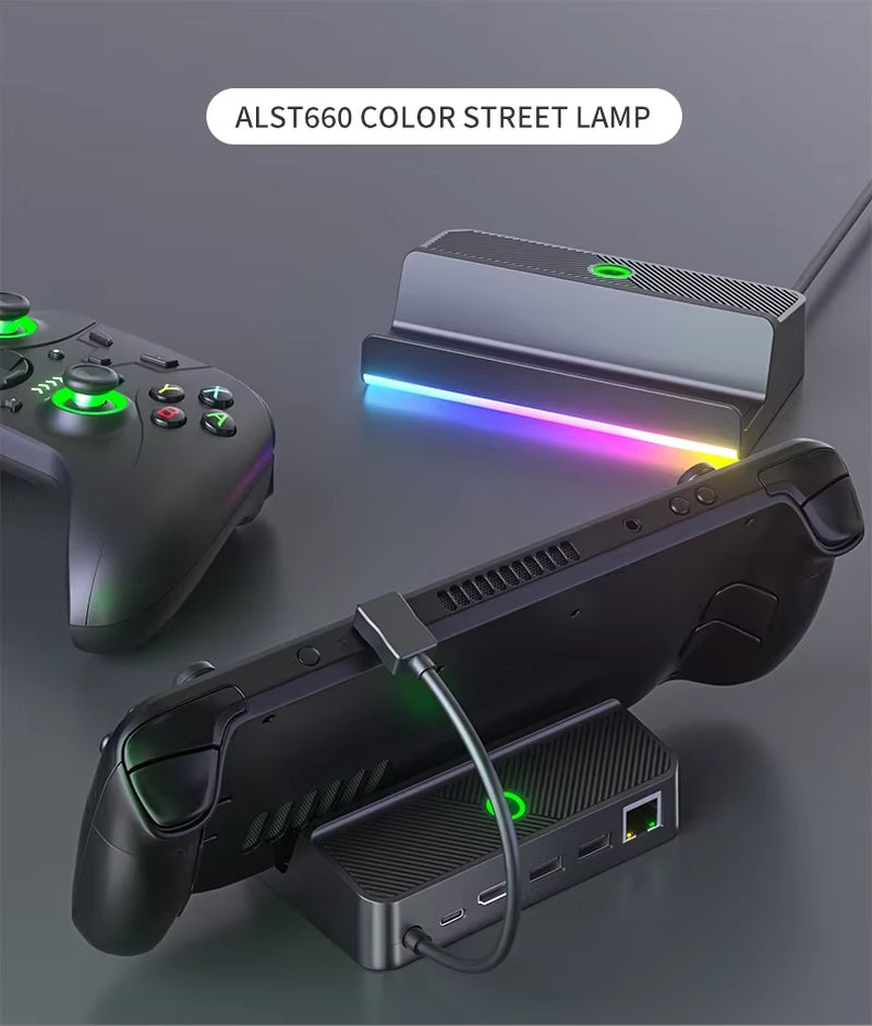 4K Hdmi-Compatible RGB Video Adapter for Steam Deck TV Video Converter Portable Charger Dock for Steam Deck Console