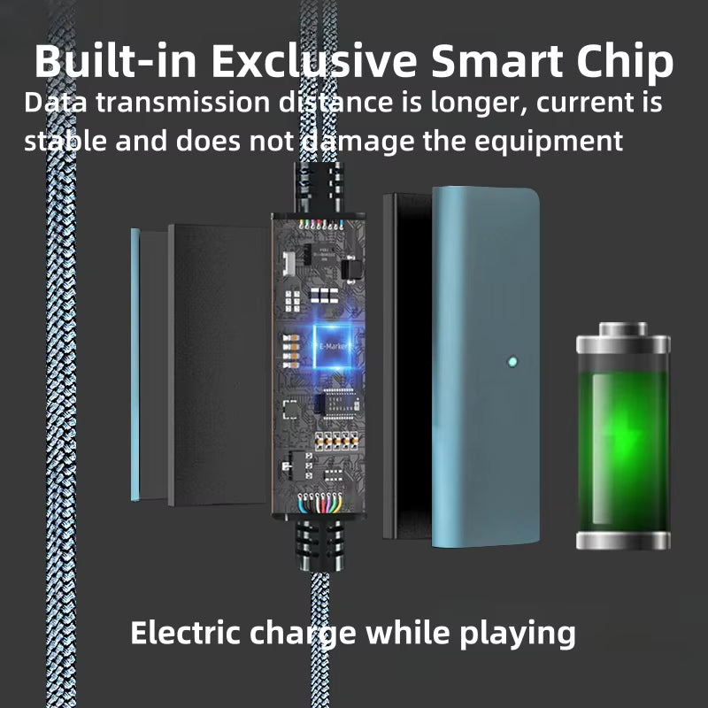 USB3.2 Gen1 VR Link Streaming Data Cable for Meta Quest 2 3 3S/PICO Neo 3/PICO 4 Quick Charge 9V 2A Cable 5Gbps USB-C Data Cord