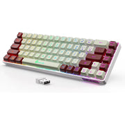 Wireless Gaming Keyboard Rechargeable Backlit Gaming Keyboard 68 Keys Membrane Keyboard for PC English/Spanish Layout