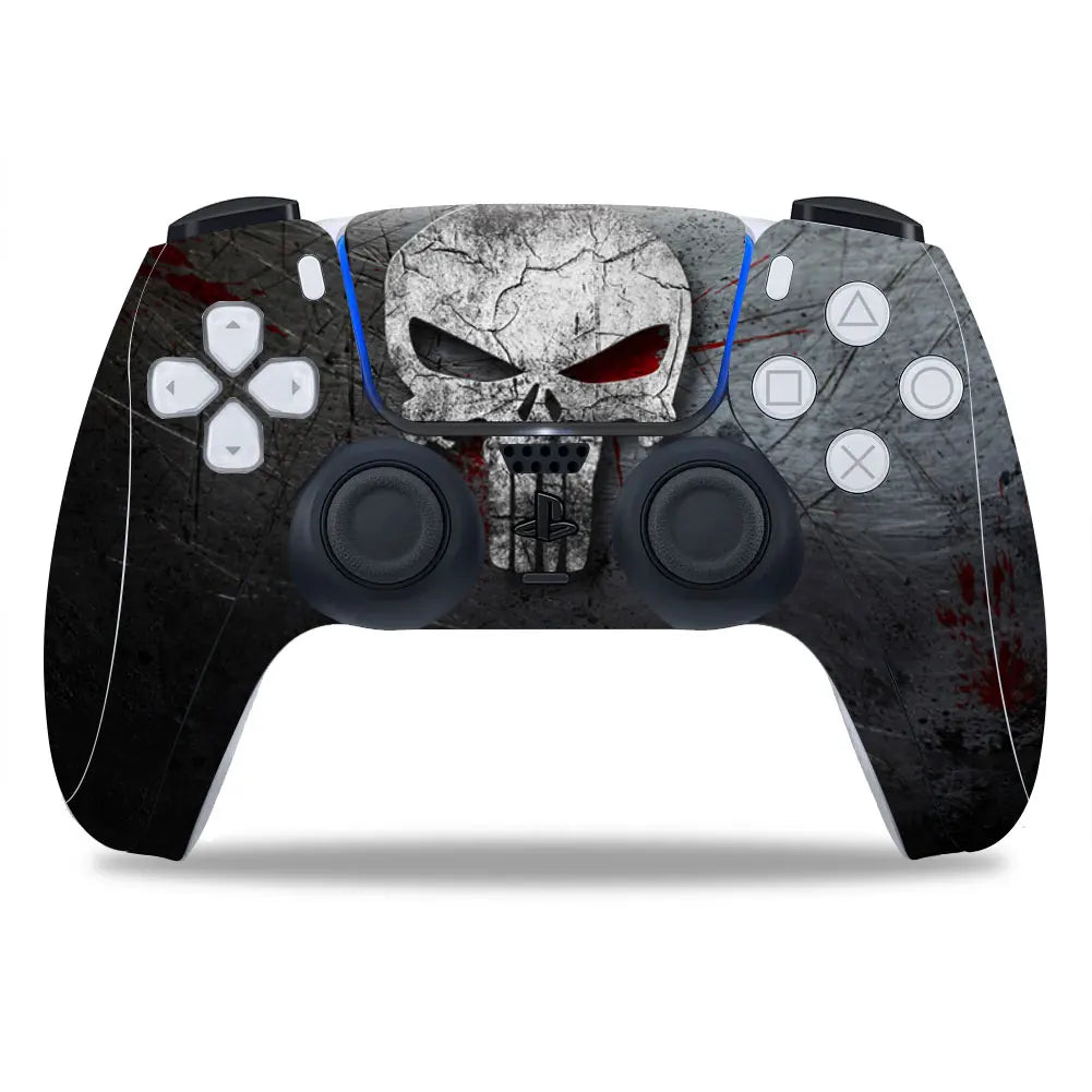 Skull Design for PS5 Controller Skin Sticker for PS5 Gamepad Joystick Skins for PS5 Controllers Controller Pvc Sticker