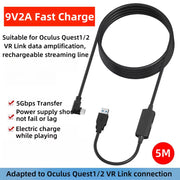 USB3.2 Gen1 VR Link Streaming Data Cable for Meta Quest 2 3 3S/PICO Neo 3/PICO 4 Quick Charge 9V 2A Cable 5Gbps USB-C Data Cord
