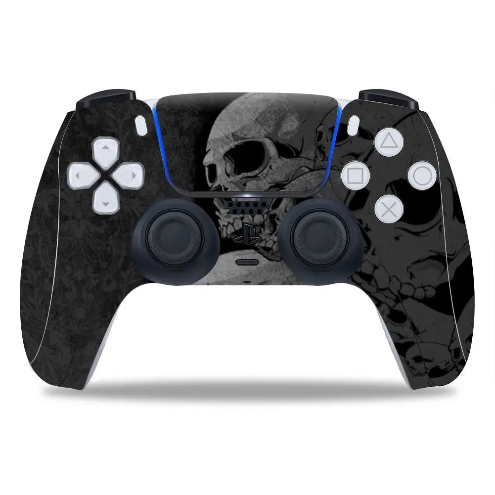 Skull Design for PS5 Controller Skin Sticker for PS5 Gamepad Joystick Skins for PS5 Controllers Controller Pvc Sticker